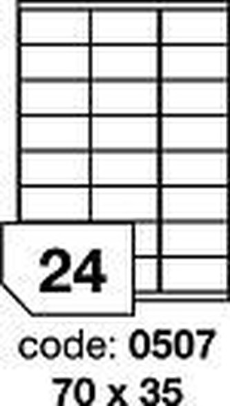 RAYFILM Štítky 70x35 univerzálne biele *R01000507A, 100 listů