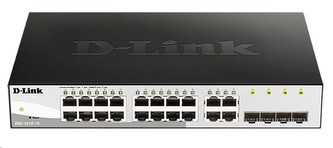 D-Link DGS-1210-16 20-port Gigabit Smart Switch, 16x GbE, 4x RJ45/SFP, fanless D-Link DGS-1210-16 20-port Gigabit Smart Switch, 16x GbE, 4x RJ45/SFP, fanless