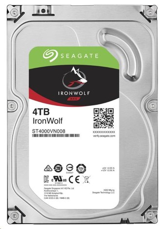 SEAGATE HDD IRONWOLF (NAS) 4TB SATAIII/600, 5900rpm, 64MB cache