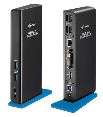 iTec USB 3.0 Dual Video DVI HDMI Docking Station + Glan + Audio + USB 3.0 Hub