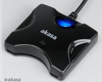 AKASA čtečka karet AK-CR-03BKV2 externí, USB 2.0, podpora čipových karet electronic ID a SMART, černá AKASA čtečka karet AK-CR-03BKV2 externí, USB 2.0, podpora čipových karet electronic ID a SMART, černá