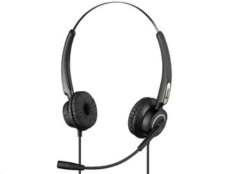 Sandberg náhlavní souprava Pro s mikrofonem, USB, stereo, černá