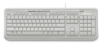 Wired Kbrd 600 USB Port Eng Intl Euro Hdwr White