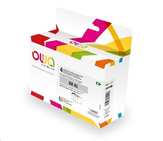 OWA Armor cartridge pro HP PACK 4 REMAN. 88XL BCMY, 69ml/3x24ml/2840p/3x1950p, C9396A/C9391A/C9392A/C9393A, black+CMY