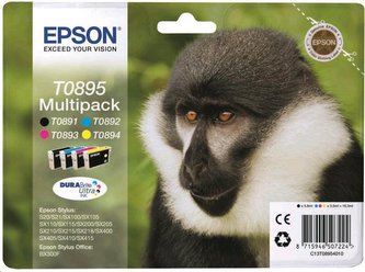 EPSON ink čer+bar Stylus \"Husky\" S20/SX100/SX200/SX400 (T0895) multipack