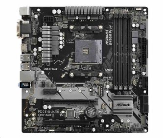 ASRock MB Sc AM4 B450M PRO4, AMD B450, 4xDDR4, VGA, mATX