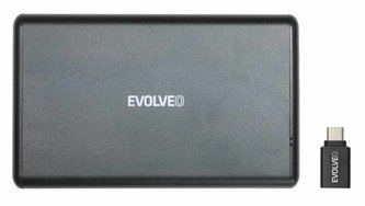 EVOLVEO 2.5\" Tiny 2, 10Gb/s, externí rámeček na HDD, USB A 3.1 + redukce USB A/USB C