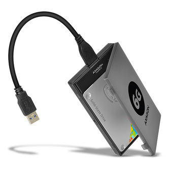 AXAGON ADSA-1S6, USB3.0 - SATA 6G UASP HDD/SSD adaptér vč. 2.5\" pouzdra