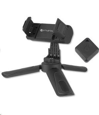 4smarts stativový držák pro telefony Pocket Tripod s dálkovým ovládáním, černá