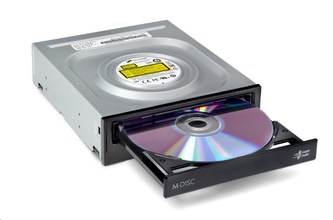 HITACHI LG - interní mechanika DVD-W/CD-RW/DVD±R/±RW/RAM/M-DISC GH24NSD5, 24x SATA, Black, bulk bez SW