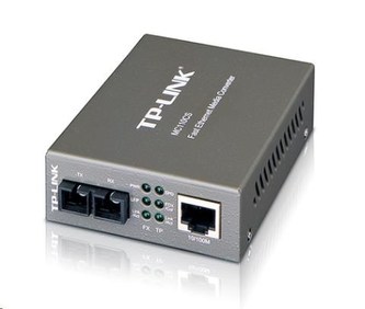 TP-Link MC110CS [Média konvertor sítě Fast Ethernet, pro SM vlákna, 1310nm, konektor SC s broušením UPC, dosah do 20km]