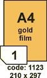 RAYFILM Lesklé zlaté polypropylenové laser etikety 10ks/A4 *R0559.1123G