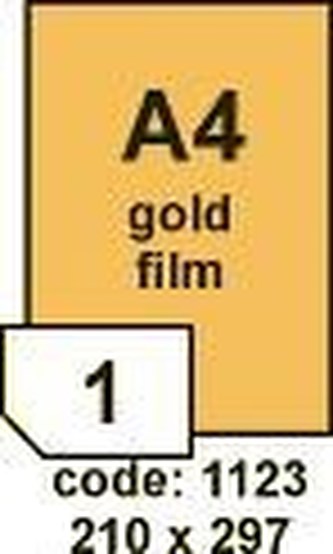 RAYFILM Lesklé zlaté polypropylenové laser etikety 10ks/A4 *R0559.1123G