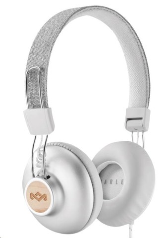 MARLEY Positive Vibration 2.0 - Silver, sluchátka přes hlavu s ovladačem a mikrofonem MARLEY Positive Vibration 2.0 - Silver, sluchátka přes hlavu s ovladačem a mikrofonem