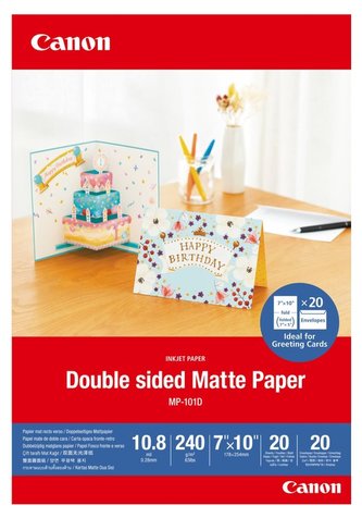 Canon  PAPÍR DOUBLE MATTE PHOTO PAPER(MP-101D) MP-101D 7x10 20