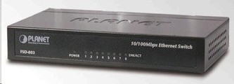 Planet FSD-803 Switch, 8x10/100Base-TX, 10\", kov, desktop, fanless