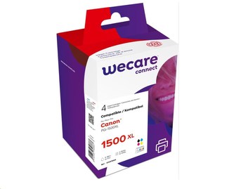 WECARE ARMOR cartridge pro CANON, MAXIFY MB2050/2350/2750 Black+C+M+Y (PGI1500XG) 1x48ml + 3x17ml