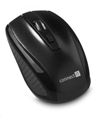 CONNECT IT Bezdrátová optická myš (+ 2x AAA baterie zdarma), černá