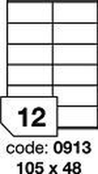 RAYFILM Štítky 105x48 univerzálne biele *R01000913A, 100 listů