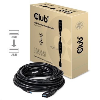 Club3D Kabel aktivní prodlužovací (repeater) USB 3.0, aktivní, 10m