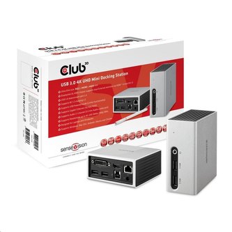 Club3D Mini dokovací stanice USB 3.0 4K UHD (HDMI/DVI/4x USB 3.1/Ethernet/Audio)