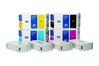 HP 80 Cyan DJ Ink Cart, 175 ml, C4872A