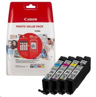 Canon BJ CARTRIDGE CLI-581 BK/C/M/Y PHOTO VALUE BLISTER