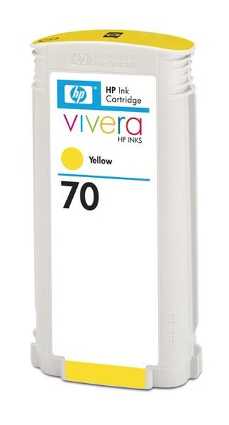 HP 70 Yellow DJ Ink Cart, 130 ml, C9454A HP 70 Yellow DJ Ink Cart, 130 ml, C9454A