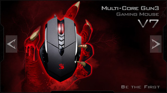 A4tech BLOODY V7 herní myš, až 3200DPI, V-Track technologie, 160KB paměť, USB, CORE 3, kovové podložky A4tech BLOODY V7 herní myš, až 3200DPI, V-Track technologie, 160KB paměť, USB, CORE 3, kovové podložky