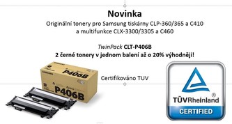 Samsung CLT-P406B 2-pk Black Toner Cr Samsung CLT-P406B 2-pk Black Toner Cr