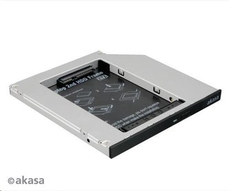 AKASA HDD box  N.Stor S9, 2.5\" SATA HDD/SSD do pozice pro optickou mechaniku SATA (výška HDD do 9,5mm)