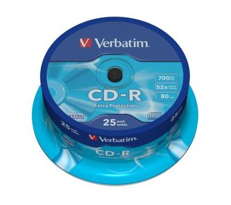 VERBATIM CD-R(25-Pack)Spindle/Extra Protection/DL/52x/700MB