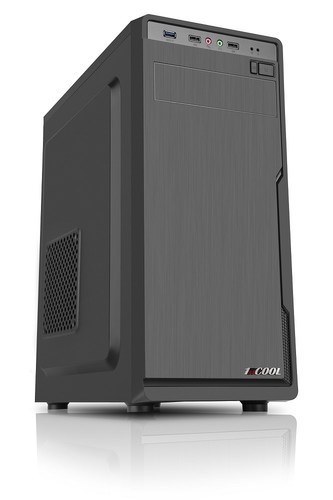 1stCOOL skříň JAZZ 1, Midi Tower, AU, USB 3.0, bez zdroje, Black