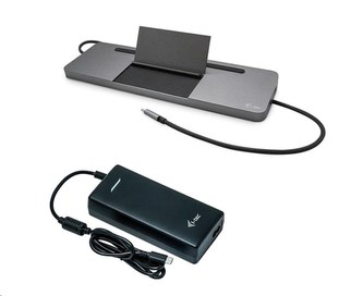 iTec USB-C Metal Ergonomic 4K 3x Display Docking Station with Power Delivery 85 W + i-tec Universal Charger 112 W