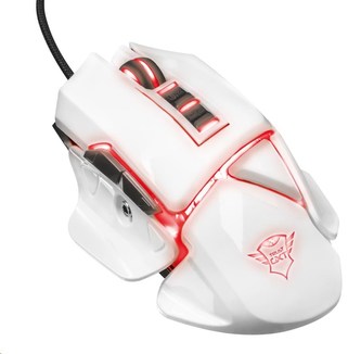 TRUST herní myš GXT 154 FALX ILLUMINATED MOUSE, white