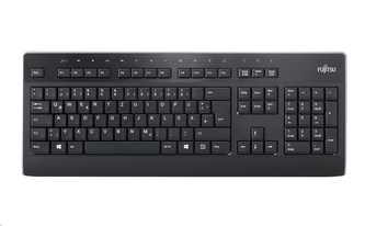 FUJITSU Klávesnice KB955 USB CZ SK - černá, slim 22mm, 465 x 180 x 22 mm, 850g, 1.85m kabel