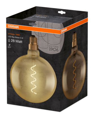 OSRAM Vintage 1906 LED CL GLOBE200 Filament GOLD 28 5W 820 E27 300lm 2000K (CRI 80) 15000h A (Krabička 1ks)