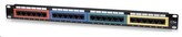 Intellinet Patch Panel, 19\", Cat5e, 24-Port, UTP, 1U, Colored, Black
