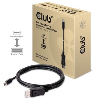 Club3D Adaptér mini DisplayPort 1.4 na DisplayPort 1.4, HBR3, (M/M), 2m