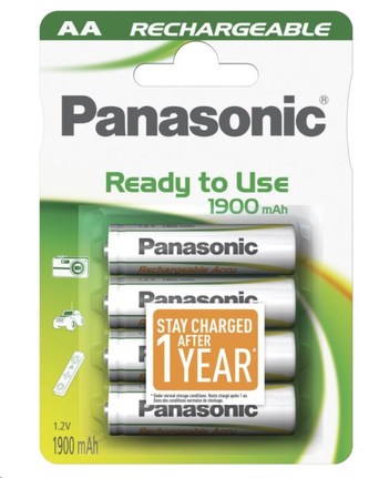 PANASONIC Nabíjecí baterie (Ready to Use - pro Časté použití) HHR-3MVE/4BC   1900mAh AA 1,2V (Blistr 4ks)