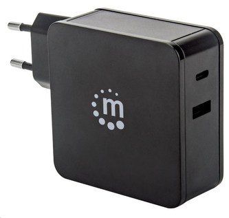 MANHATTAN USB nabíječka Power Delivery Wall Charger – 60 W, černá