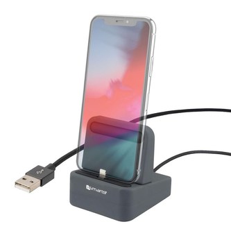 4smarts nabíjecí stanice uDock Mfi, konektor Lightning, 2 A, šedá 4smarts nabíjecí stanice uDock Mfi, konektor Lightning, 2 A, šedá