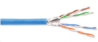 PREMIUMCORD CAT6A U-FTP Kabel 4x2,drát AWG23,čistá měď 100m LSOH