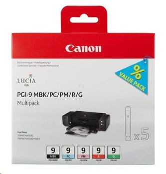 Canon BJ Cartridge  PGI-9 MBK/PC/PM/R/G Multi Pack