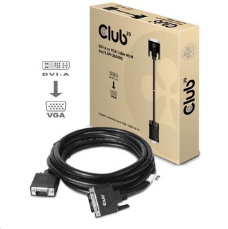 Club3D kabel DVI-A na VGA, 3m