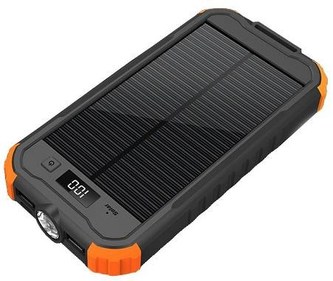 Viking solární outdoorová power banka CHARLIE II 12000mAh, černo-oranžová