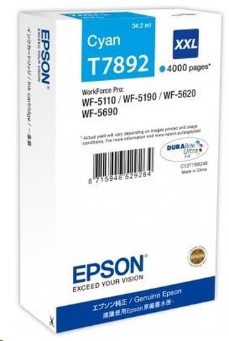 EPSON Ink bar WF-5xxx Series Ink Cartridge \"Pisa\" XXL Cyan (34,2 ml)