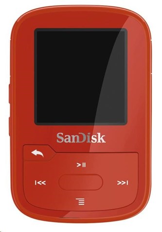 SanDisk Clip Sport Plus MP3 Player 16GB Global, Red