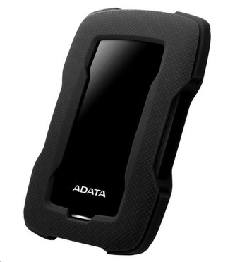 ADATA Externí HDD 2TB 2,5\" USB 3.1 HD330, BLACK COLOR BOX, černý (gumový, nárazu odolný)