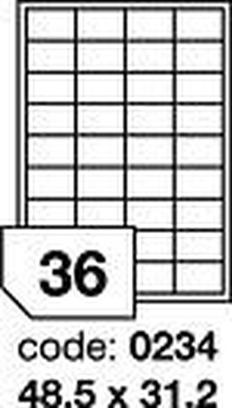 RAYFILM Štítky 48,5x31,2 univerzálne biele *R01000234A, 100 listů